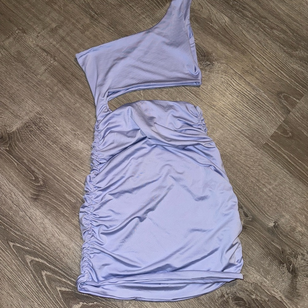SHEIN Purple Asymmetrical One Shoulder Bodycon Dress